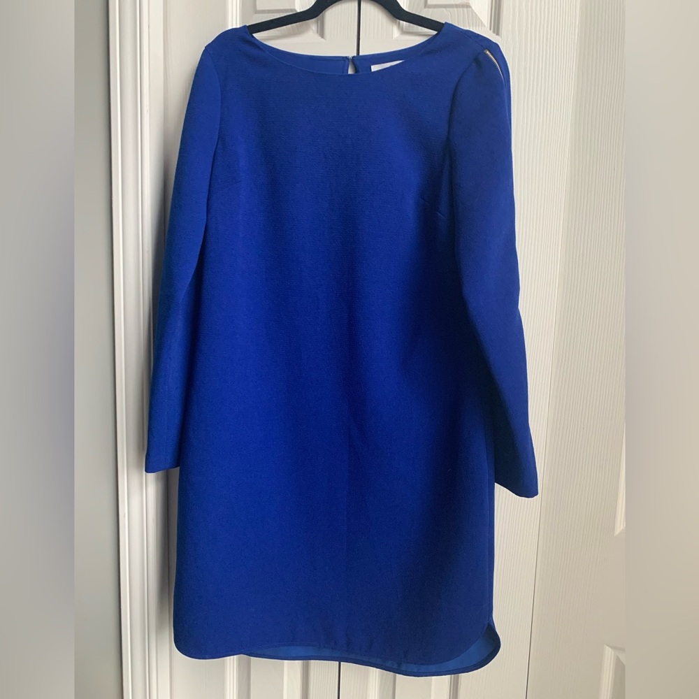 Belle Badgley Mischka Royal Blue Long Sleeve Dress